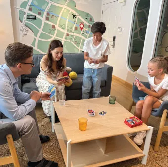 Commuter Room and CoShare Living Room at Herma Hotel